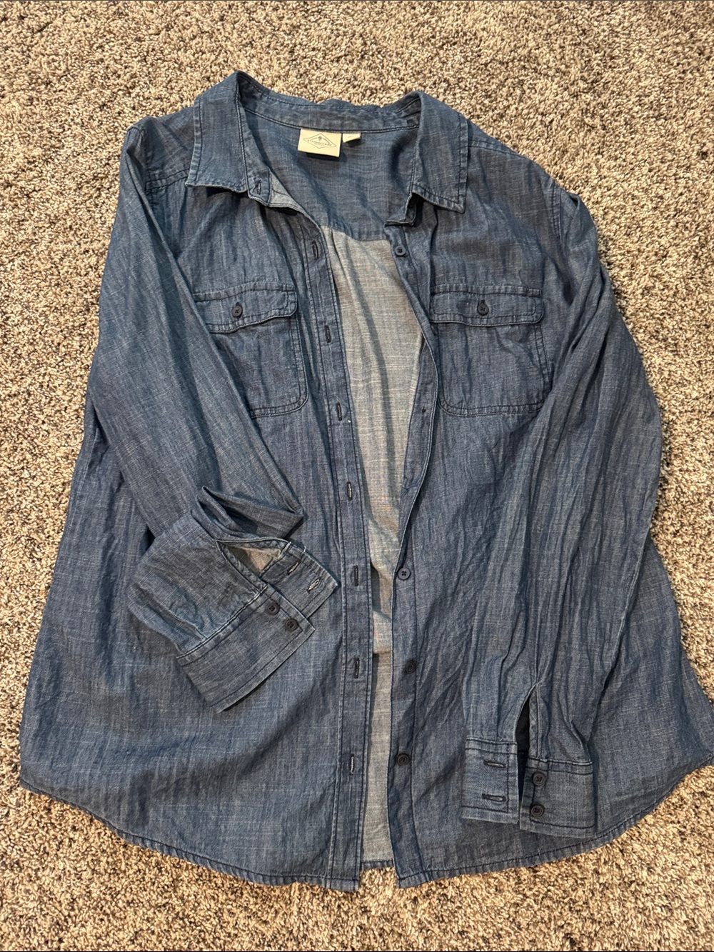 St. John's Bay Blue Denim Shirt Jacket - Women's